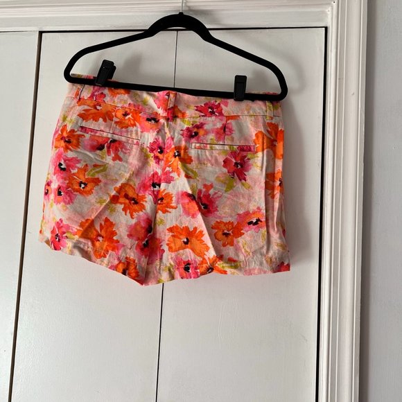 NWOT! Loft Bright Floral Shorts - Linen - Size 10 - Picture 2 of 3